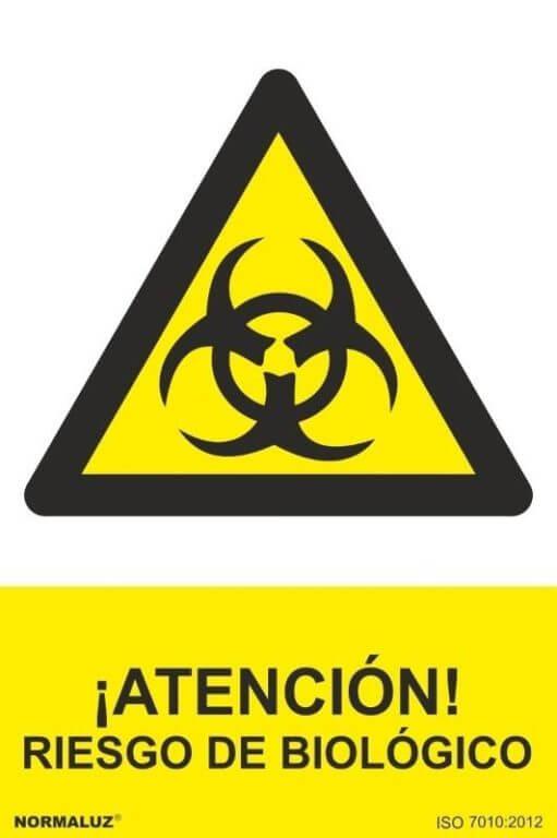 Señal "Atención riesgo de biológico" Normaluz