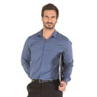 camisa azul indigo punteado Gary´s