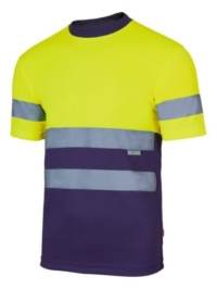 Camiseta de trabajo Velilla bicolor alta visibilidad 305506 Camiseta de trabajo Velilla bicolor alta visibilidad 305506