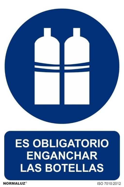 Señal "Obligatorio enganchar las botellas" Normaluz Señal "Obligatorio enganchar las botellas" Normaluz