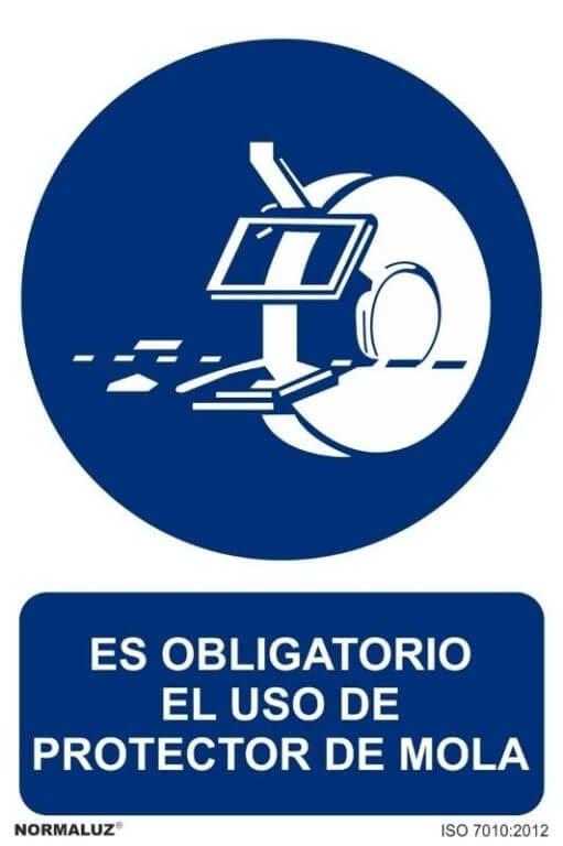 Señal "Uso obligatorio de protector de mola" Normaluz