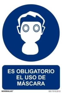 Señal "Es obligatorio el uso de máscara" Normaluz Señal "Es obligatorio el uso de máscara" Normaluz