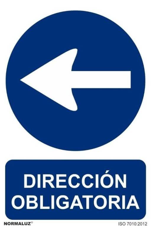 Señal "Dirección obligatoria a la izquierda" Normaluz