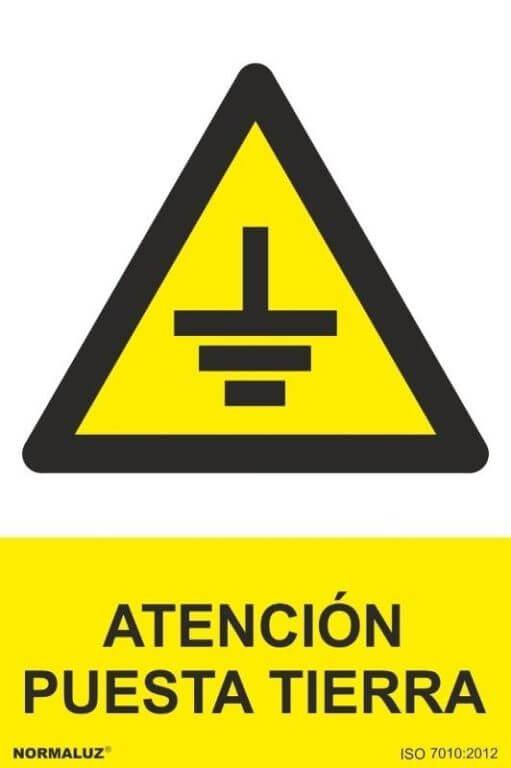 Señal "Atención puesta tierra" Normaluz Señal "Atención puesta tierra" Normaluz