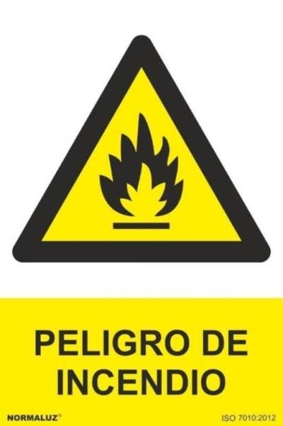 Señal "Peligro de incendio" Normaluz