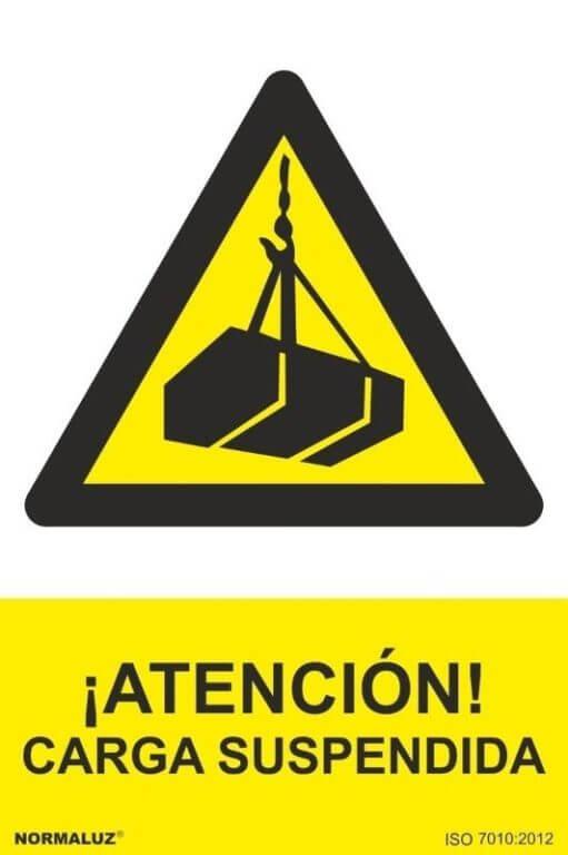 Señal "Atención carga suspendida" Normaluz Señal "Atención carga suspendida" Normaluz