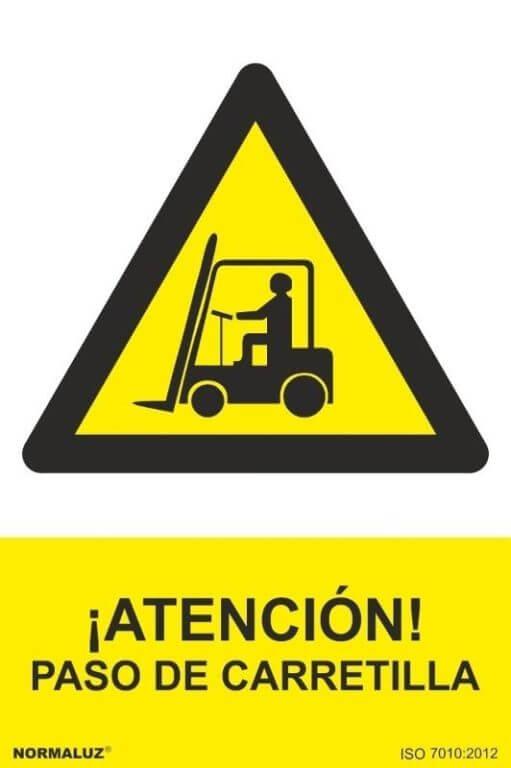 Señal "Atención paso de carretilla" Normaluz