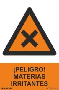 Señal "Peligro materias irritantes" Normaluz Señal "Peligro materias irritantes" Normaluz