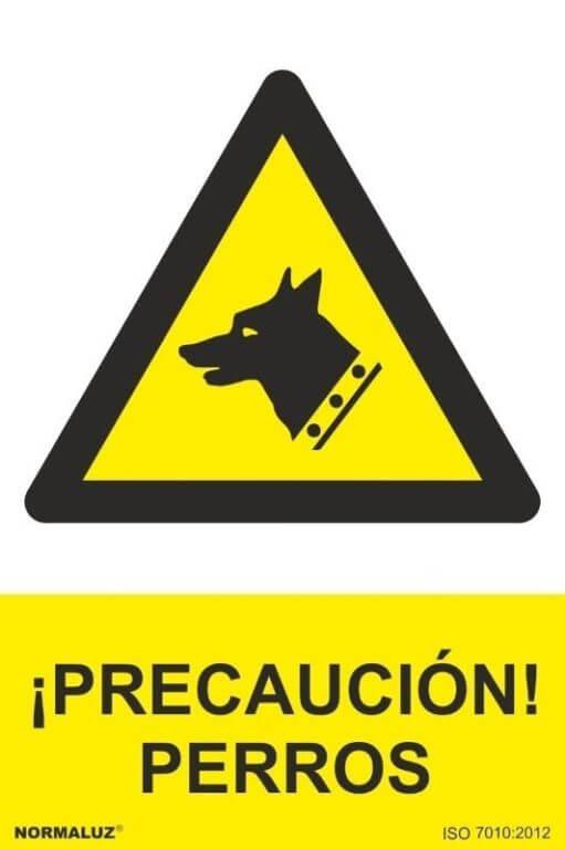 Señal "Precaución Perro" Normaluz