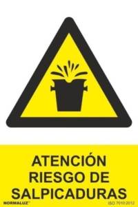Señal "Atención riesgo de salpicaduras" Normaluz Señal "Atención riesgo de salpicaduras" Normaluz