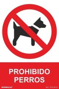 Señal "Prohibido perros" Normaluz Señal "Prohibido perros" Normaluz