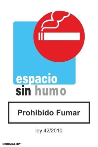 Señal "Espacio sin humo prohibido fumar" Normaluz