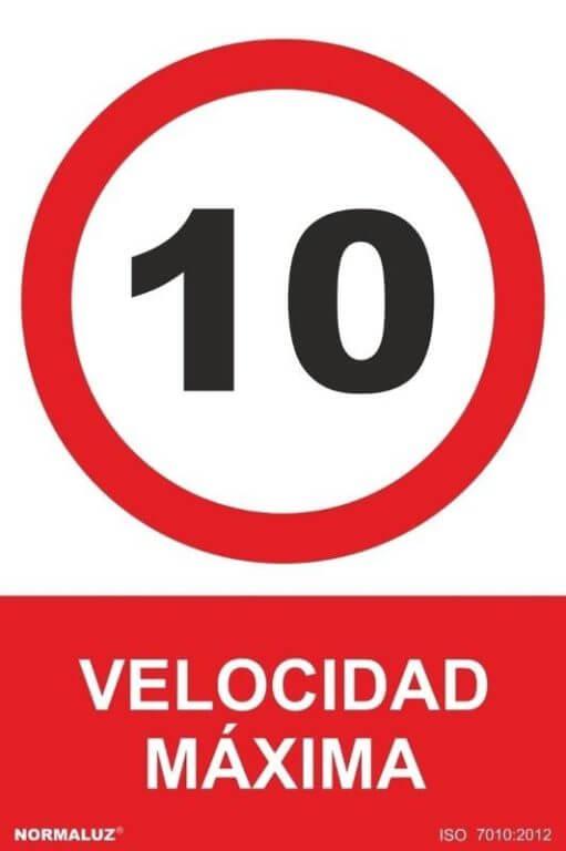 Señal "Velocidad máxima 10" Normaluz Señal "Velocidad máxima 10" Normaluz
