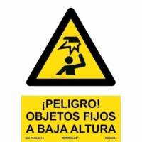 Señal "Peligro objetos fijos a baja altura" Normaluz Señal "Peligro objetos fijos a baja altura" Normaluz