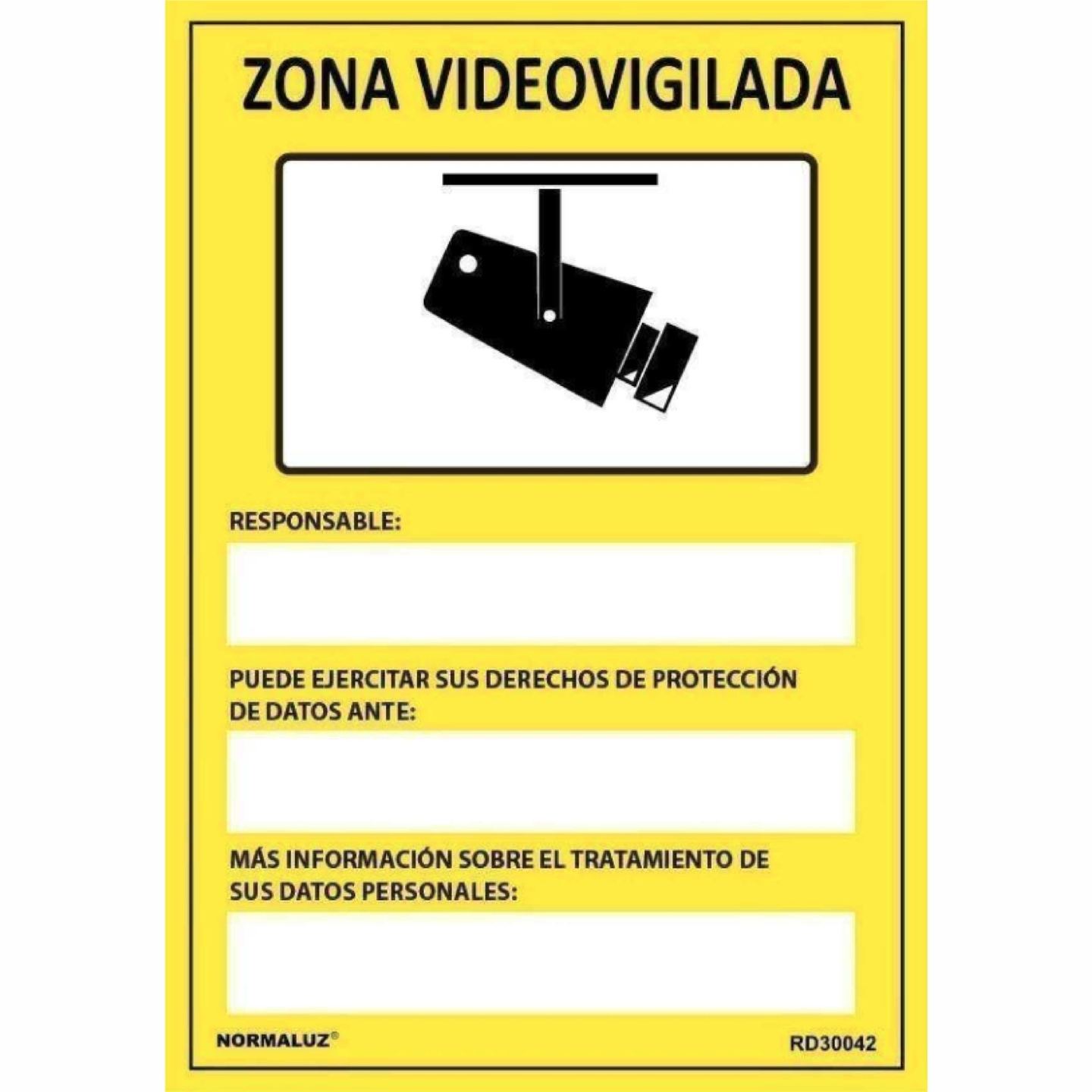 Señal "Zona videovigilada" Normaluz Señal "Zona videovigilada" Normaluz