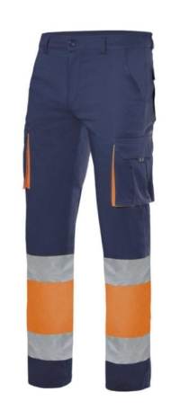 Pantalón velilla 303002S marino/naranja flúor