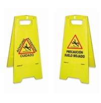 Panel precaución suelo mojado dos caras