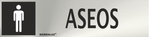 Señal informativa de aseo masculino Normaluz