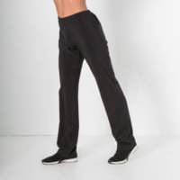 2039 Pantalón plana Syra's negro mujer.