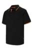 Polo bicolor de manga corta Velilla 105505 Negro/Nar. Flúor