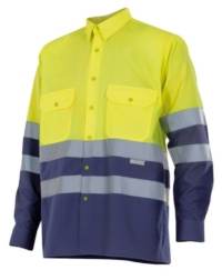 Camisa Manga Larga Bicolor Velilla 144 Camisa Manga Larga Bicolor Velilla 144