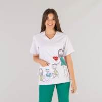 Blusa Sanitaria de Microfibra Ada Gary's 6114 Aprendiendo
