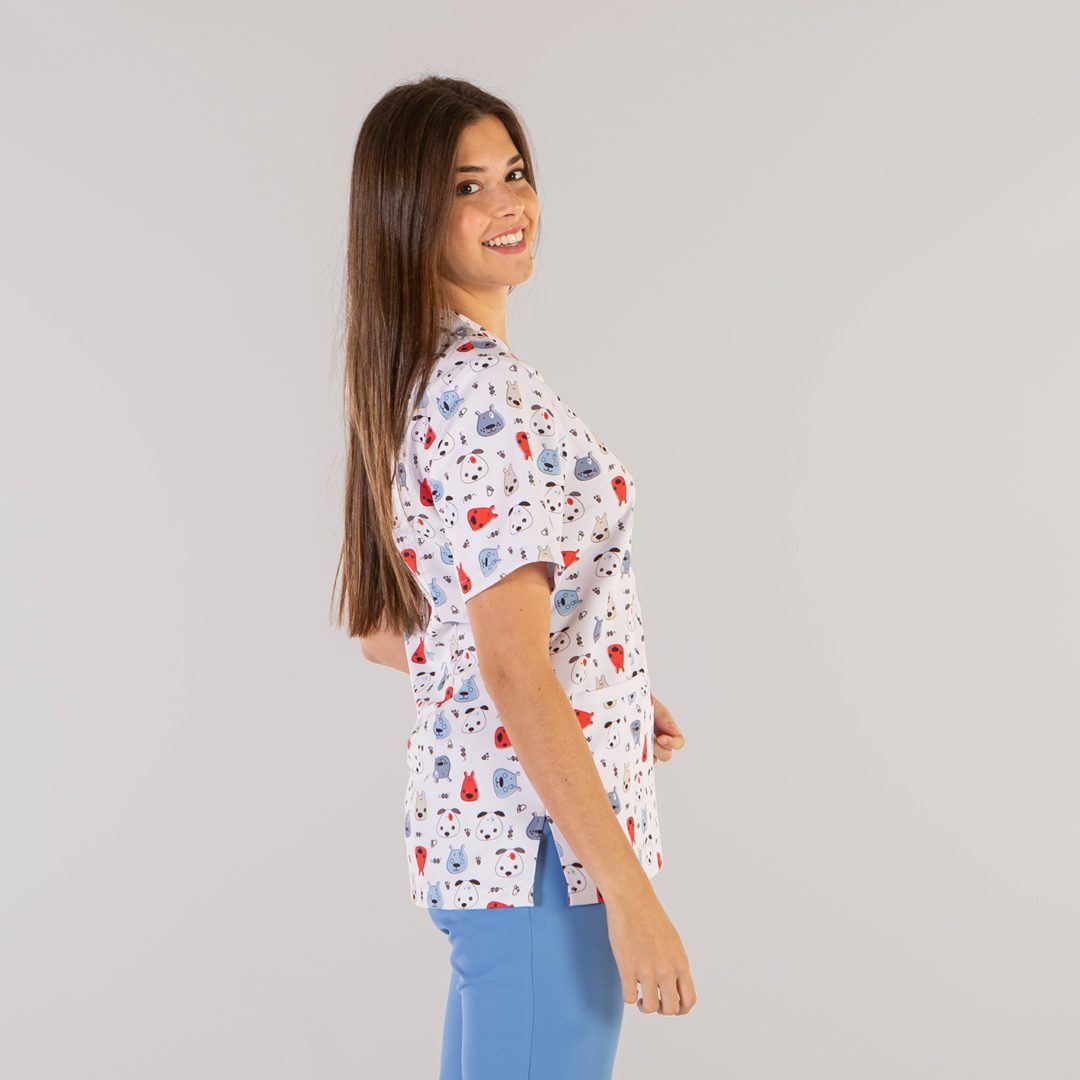 Blusa Sanitaria de Microfibra Ada Gary's 6114 Woof Perfil