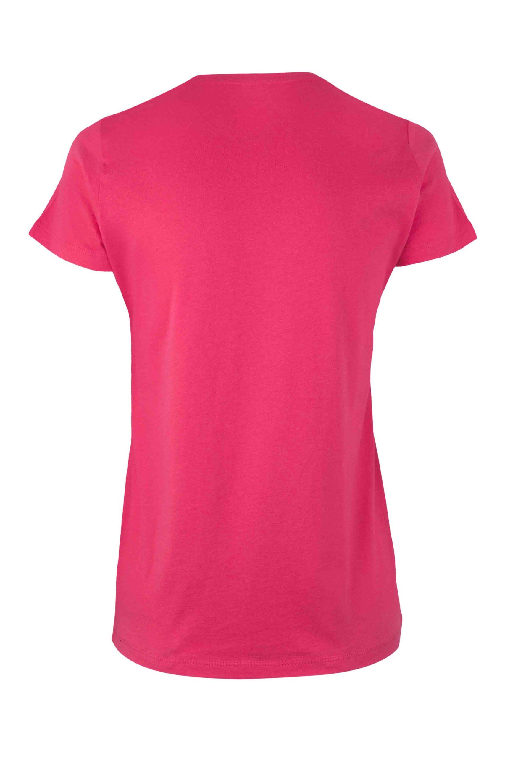 Camiseta entallada mujer Mukua Coral MK170CV fucsia espalda