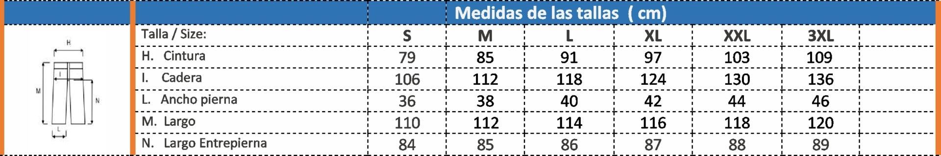 Guía Talla 8738 Issa Line