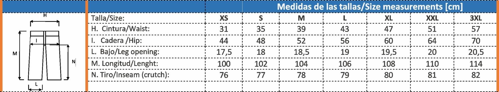 Guía Talla 8830B Issa Line