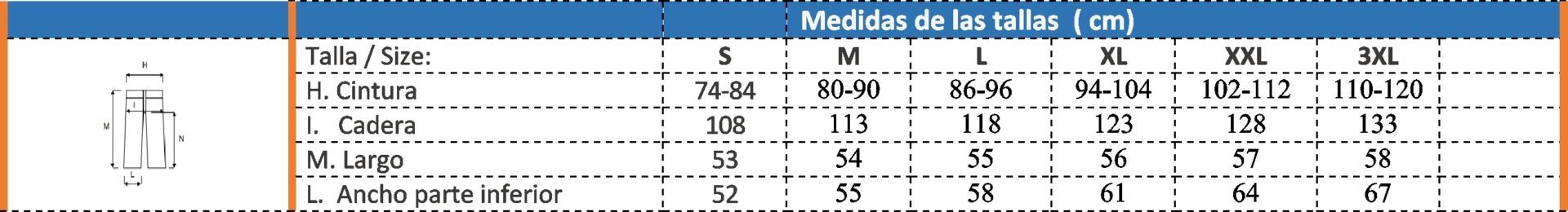 Guía Talla Shot Issa Line