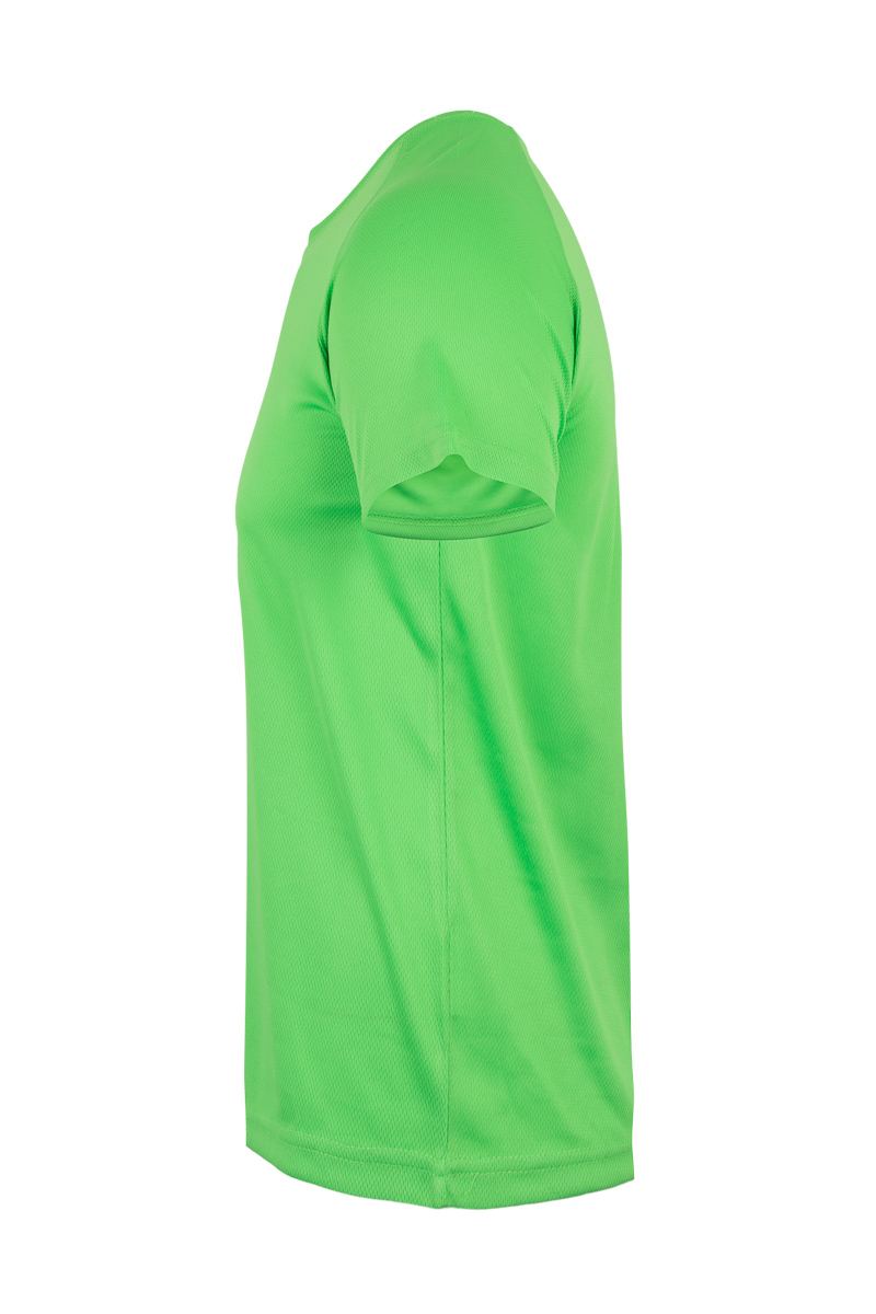 Camiseta técnica Mukua Tech MK520V lima flúor lado