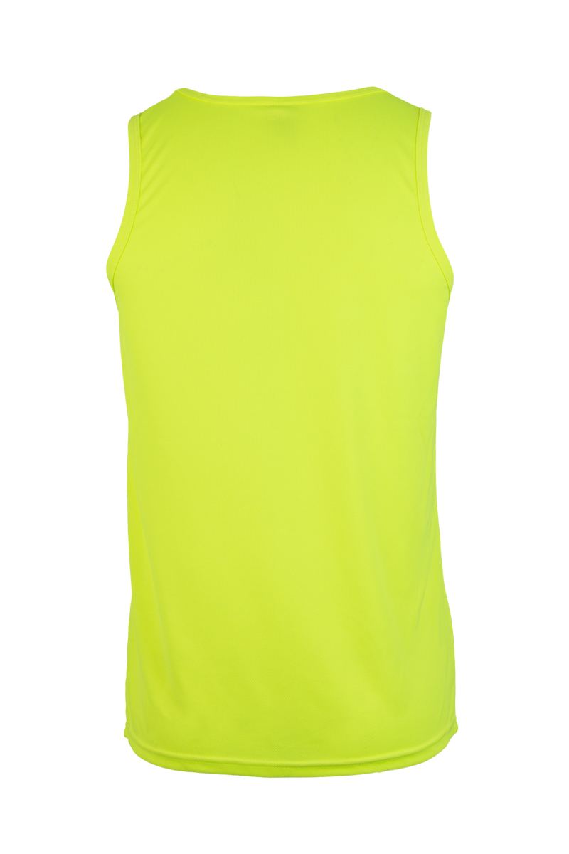Camiseta técnica de tirantes Mukua Move MH525V amarillo flúor espalda