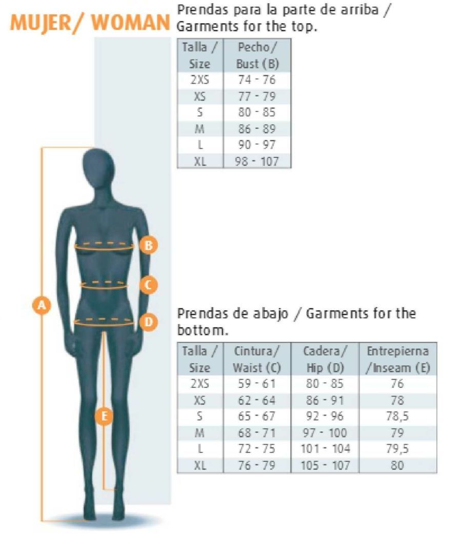 Guia de Talla Mujer Luanvi
