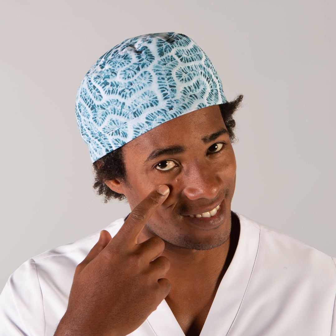 445800 GORRO TIRAS TEJIDO RECICLADO FUCUS