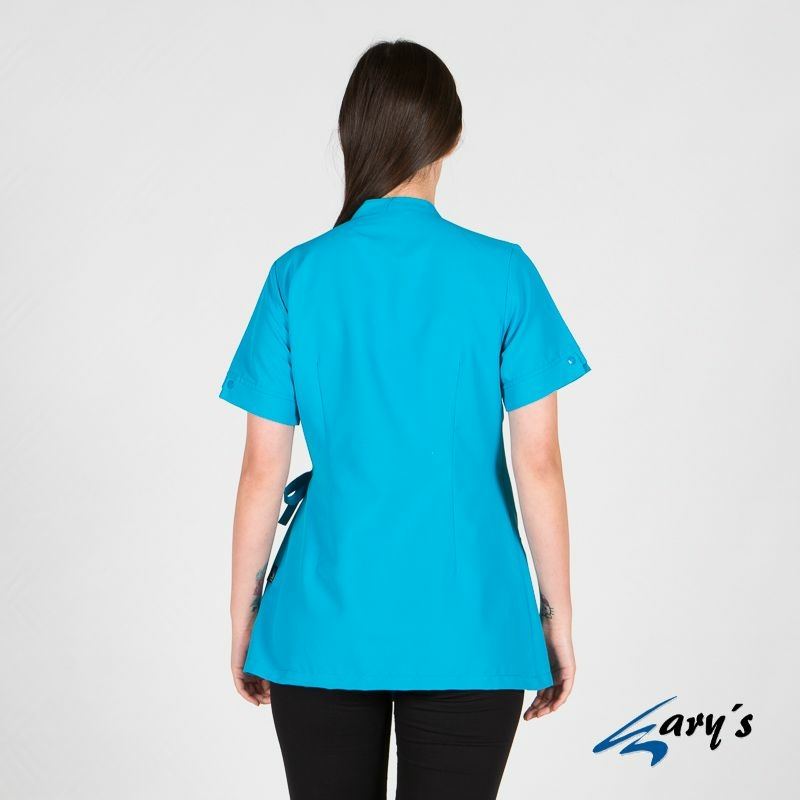 635400 BLUSA AÑIL TURQUESA ESPALDA