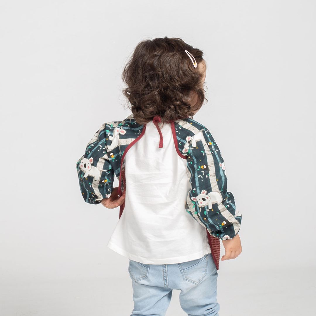 Babi babero infantil Koala Garys 310001 Distincion gris perla espalda