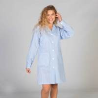 Bata Mujer Manga Larga Cuadros Vichy 5200 Garys