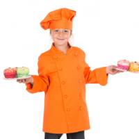 Chaqueta cocinero infantil Garys 950200 Distincion naranja