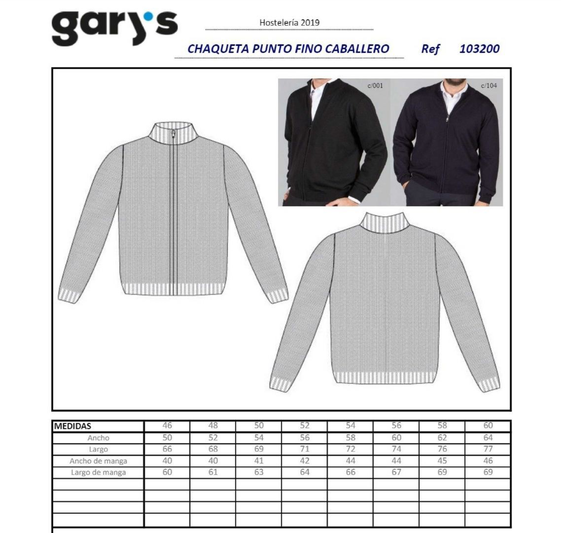 GUIA TALLA 1032 GARYS