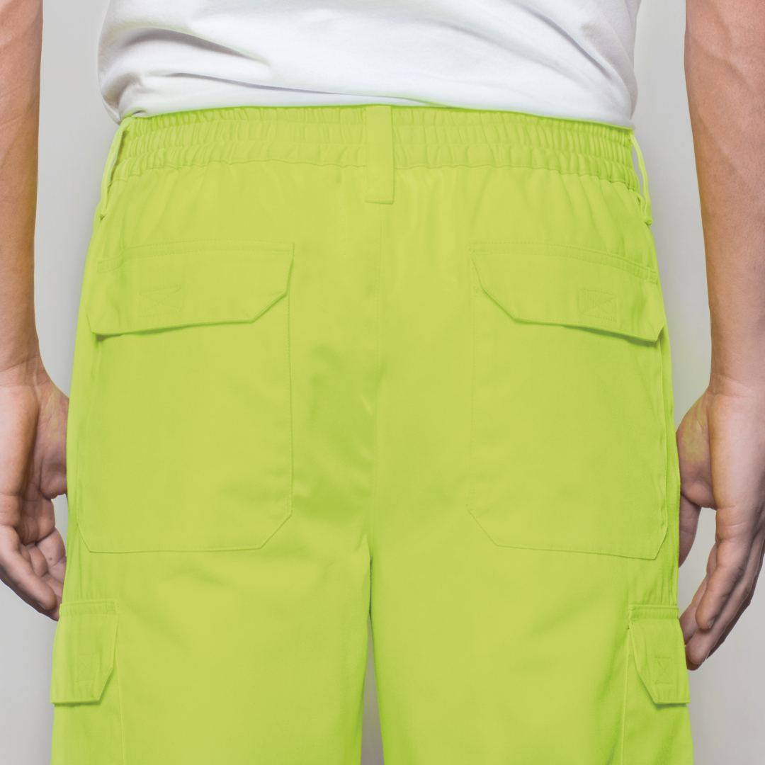 Pantalón Multibolsillos Alta Visibilidad Alfa Roly 9309 Distincion amarillo fúor parte trasera