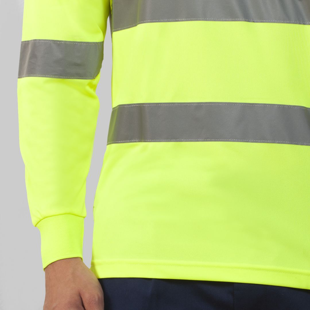 Polo Alta Visibilidad Manga Larga Roly 9306 Distincion manga