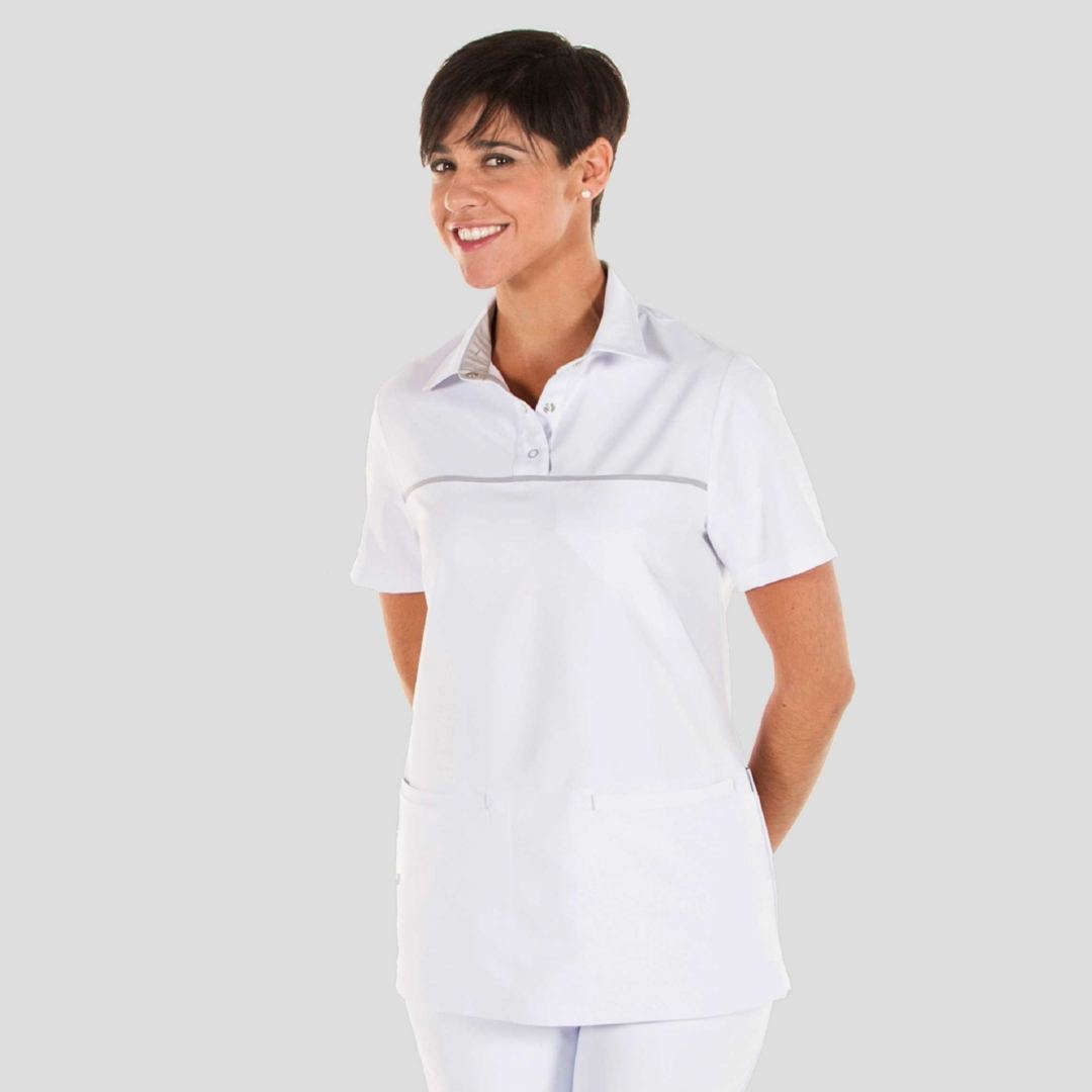 Polo Laboral de Mujer Nuria 6573 Gary's Gris Perla