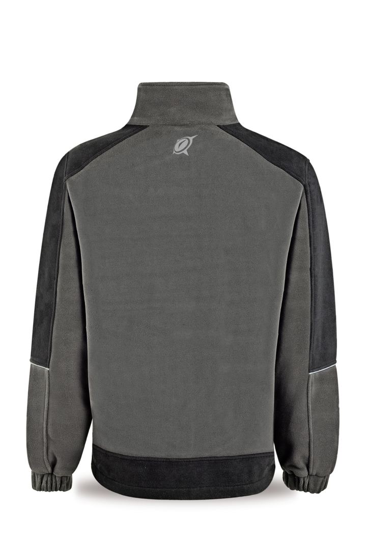 Chaqueta Polar Con Puños Viracocha 288-CHPP Marca gris-negro espalda