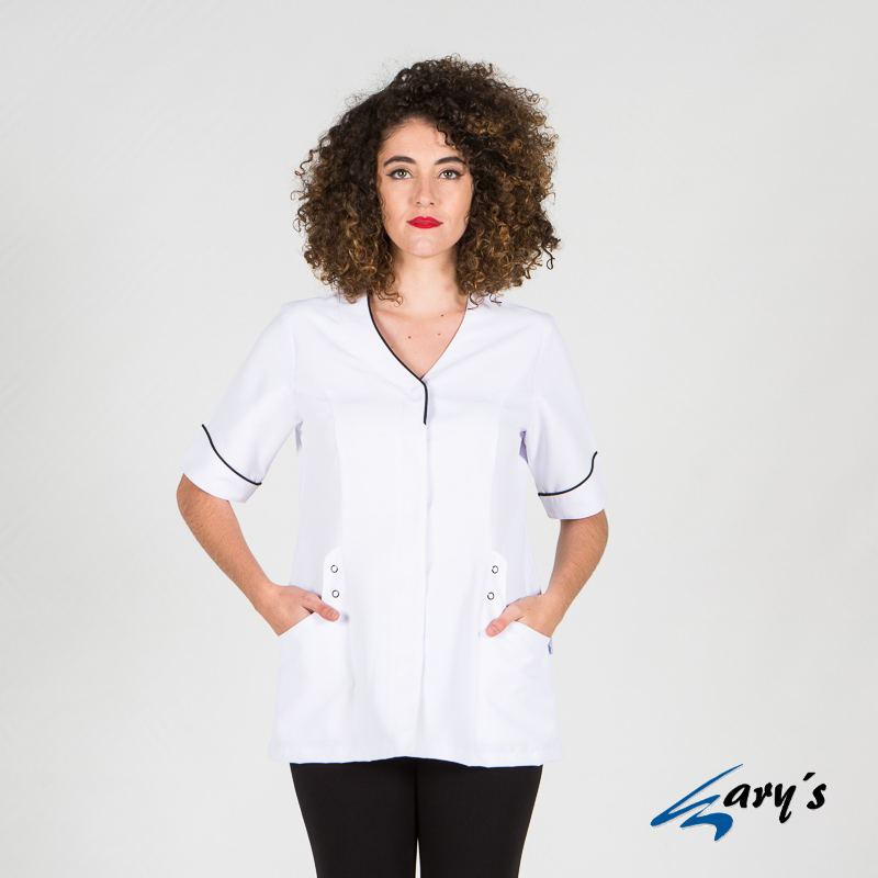 Bata Mujer Manga Corta Cinta 6358 Garys