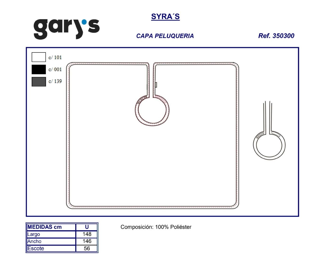 GUIA TALLA 3503 GARY'S