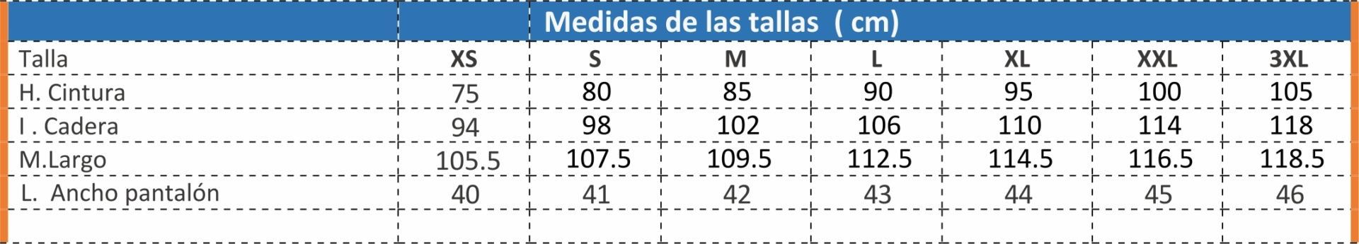 Guía Talla Shot Issa Line 8025B