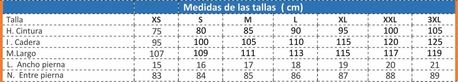 Guía Talla Shot Issa Line 8027B