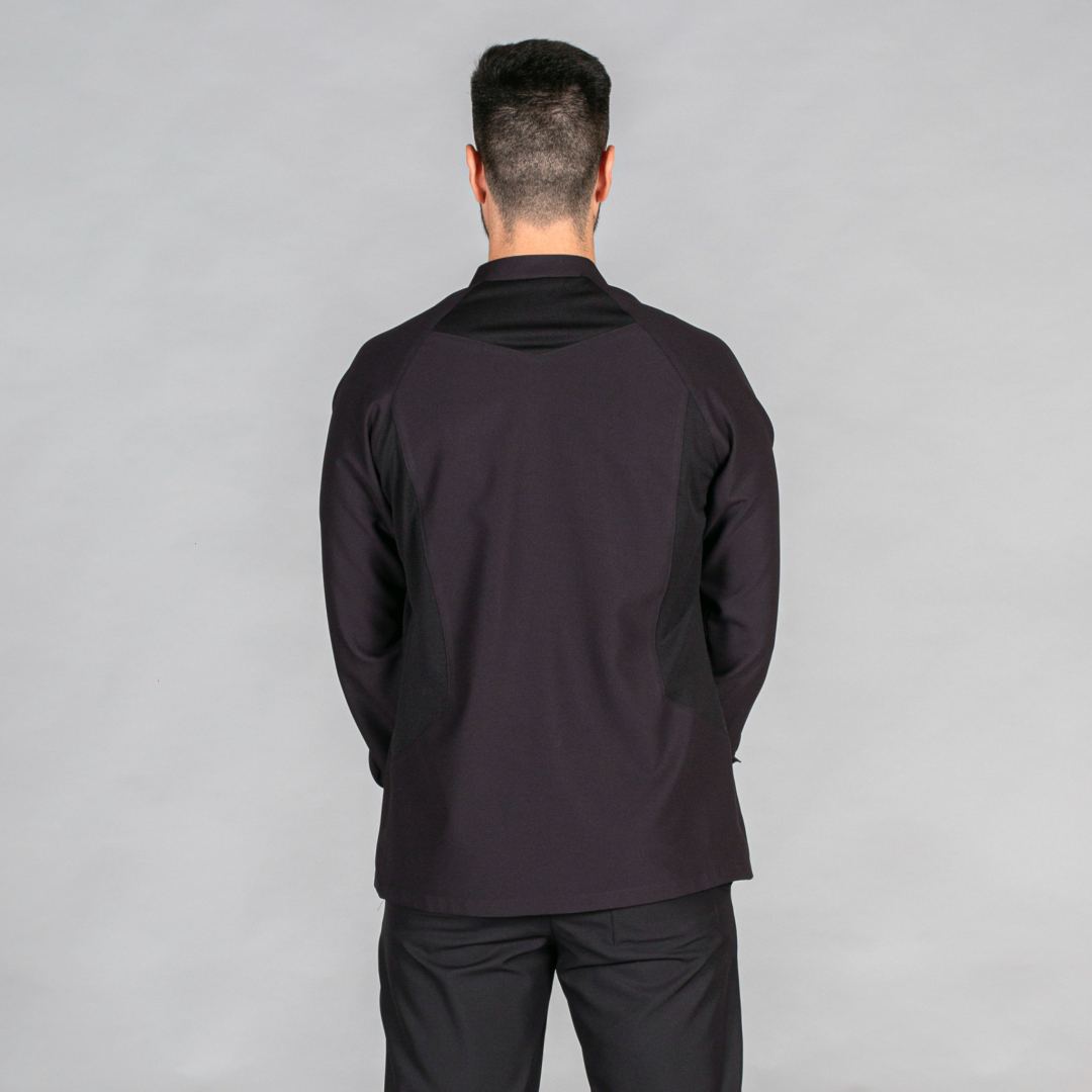 Chaqueta de Cocinero Crespo Negro Trasera Garys 9497 Distincion