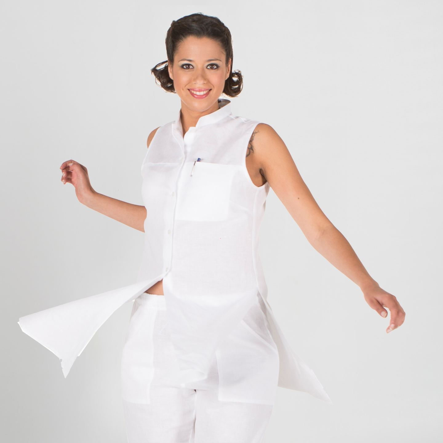 Blusa Mujer Sin Mangas Lino Garys 6515